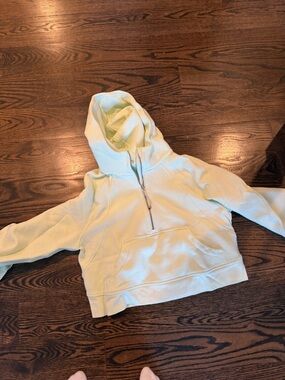 lululemon athletica Kids Mint Green Half-Zip Hoodie